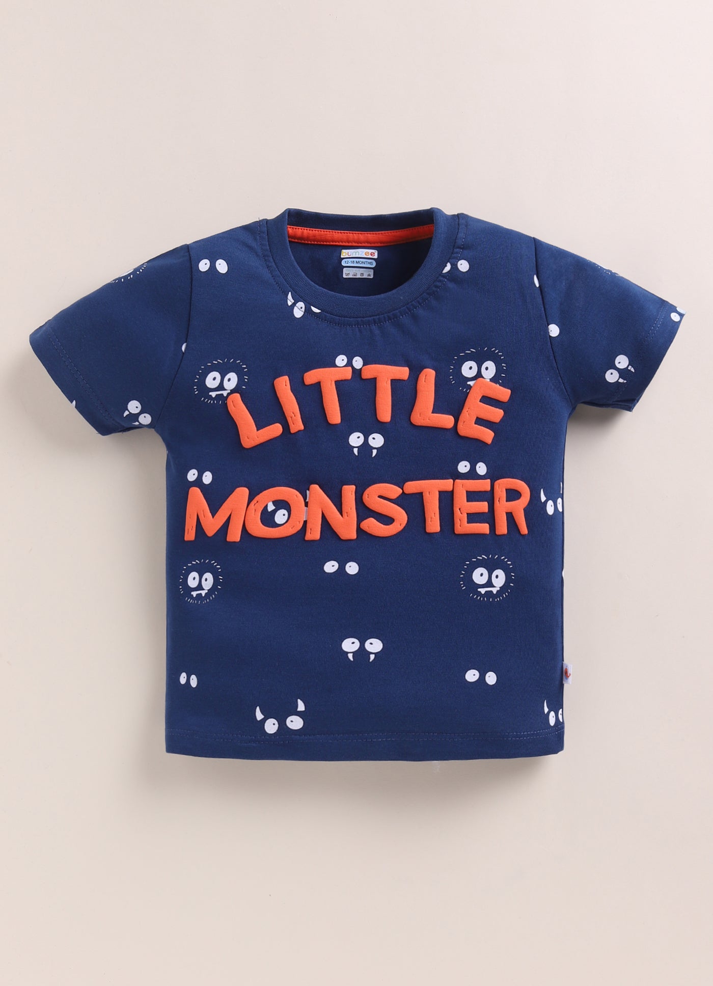 BUMZEE Grey & Teal Boys Half Sleeves Cotton T-Shirts Pack Of 2