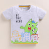 BUMZEE Grey & Teal Boys Half Sleeves Cotton T-Shirts Pack Of 2
