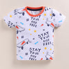 BUMZEE White Boys Half Sleeves Cotton T-Shirts Pack Of 2