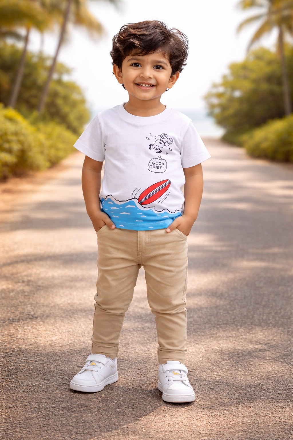 BUMZEE Yellow & White Boys Half Sleeves Cotton T-Shirts Pack Of 2