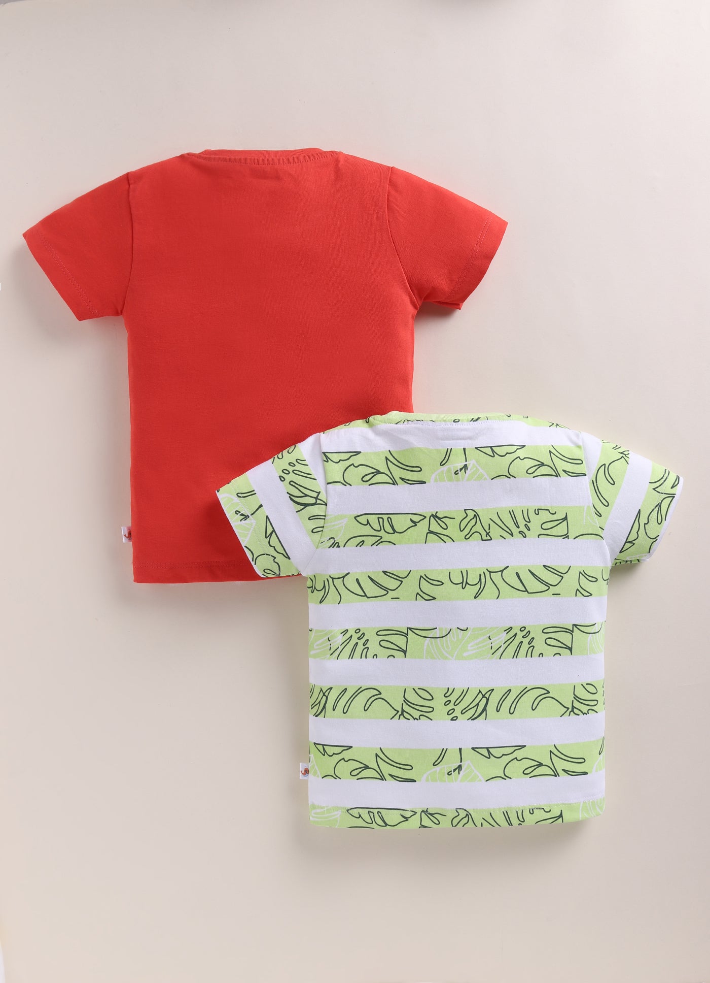 BUMZEE Red & Green Boys Half Sleeves Cotton T-Shirts Pack Of 2