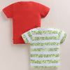 BUMZEE Red & Green Boys Half Sleeves Cotton T-Shirts Pack Of 2