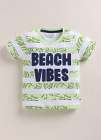 Bumzee Red & Green Graphic Print T-Shirt, Pack of 2, Half Sleeves, 100% Cotton