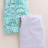 BUMZEE Grey & Mint Green Boys Sleeveless Cotton T-Shirts Pack Of 2