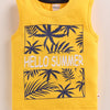BUMZEE Yellow & White Boys Sleeveless Cotton T-Shirts Pack Of 2