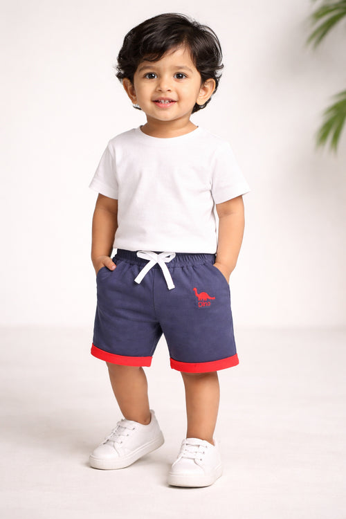 BUMZEE Green & Grey Boys Shorts Pack Of 2
