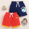 BUMZEE Red & Navy Boys Shorts Pack Of 2