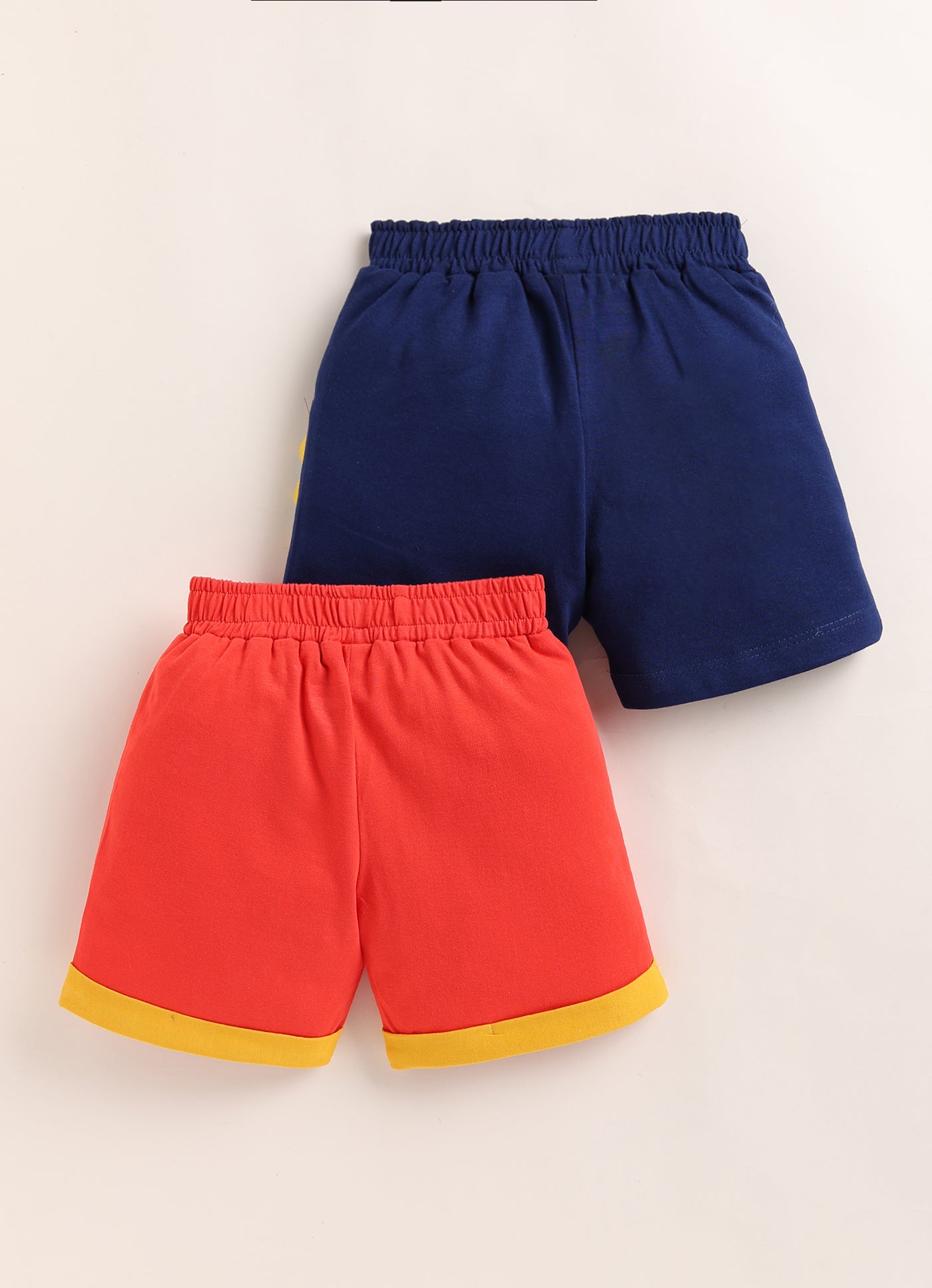 BUMZEE Red & Navy Boys Shorts Pack Of 2