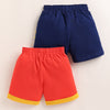 BUMZEE Red & Navy Boys Shorts Pack Of 2
