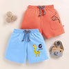 BUMZEE Orange & Sky Blue Boys Shorts Pack Of 2