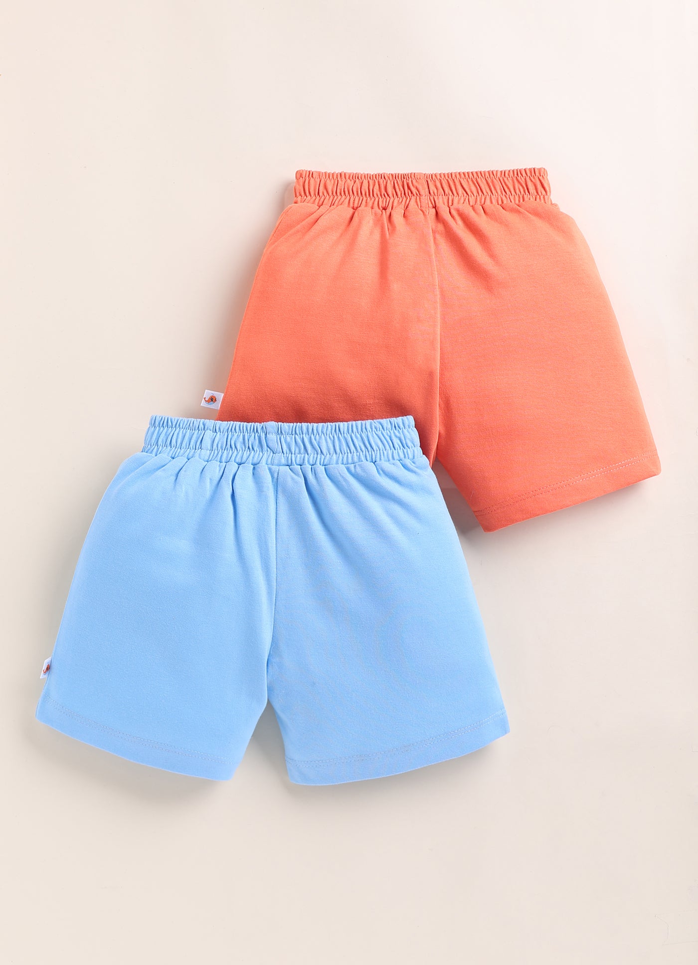 BUMZEE Orange & Sky Blue Boys Shorts Pack Of 2