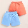 BUMZEE Orange & Sky Blue Boys Shorts Pack Of 2