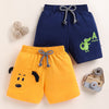 BUMZEE Yellow & Navy Boys Shorts Pack Of 2