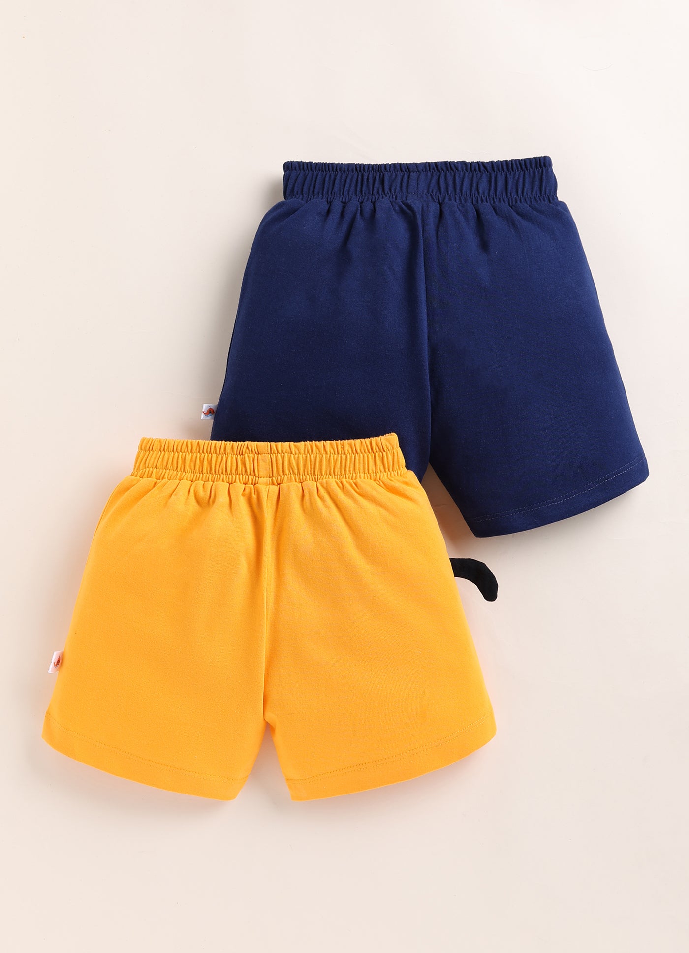 BUMZEE Yellow & Navy Boys Shorts Pack Of 2