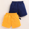 BUMZEE Yellow & Navy Boys Shorts Pack Of 2