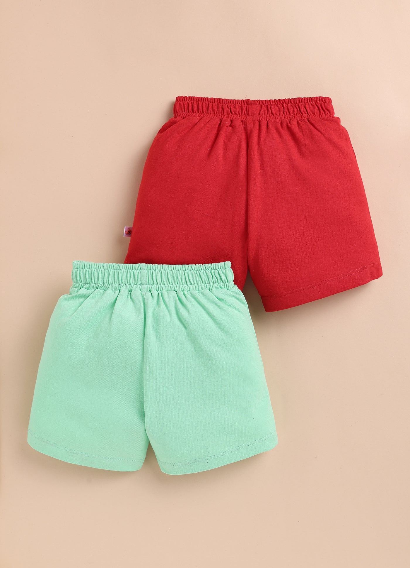 BUMZEE Red & Green Boys Shorts Pack Of 2