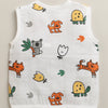 Boys Sleeveless Pure Cotton Muslin Jabla White & Yellow Pack of 3