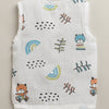Boys Sleeveless Pure Cotton Muslin Jabla Blue & White Pack of 3