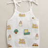 Boys Sleeveless Pure Cotton Muslin Knot Jabla White & Yellow Pack of 3