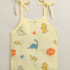 Boys Sleeveless Pure Cotton Muslin Knot Jabla White & Yellow Pack of 3