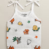 Boys Sleeveless Pure Cotton Muslin Knot Jabla White & Yellow Pack of 3