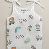 Boys Sleeveless Pure Cotton Muslin Knot Jabla Blue & White Pack of 3