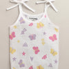 Girls Sleeveless Pure Cotton Muslin Knot Jabla Pink & White Pack of 3