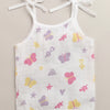 Girls Sleeveless Pure Cotton Muslin Knot Jabla Pink & White Pack of 3