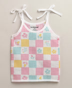 Bumzee Pink & White Animal Print Muslin Jabla, Pack of 3, Sleeveless