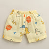 Yellow Baby Boys Half Sleeves Pure Cotton Muslin Jabla & Short Set