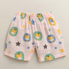 Pink Baby Girls Half Sleeves Pure Cotton Muslin Jabla & Short Set