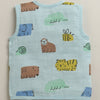 Blue Baby Boys Sleeveless Pure Cotton Muslin Jabla & Short Set