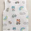 White Baby Boys Sleeveless Pure Cotton Muslin Jabla & Short Set
