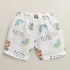 White Baby Boys Sleeveless Pure Cotton Muslin Jabla & Short Set