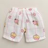 White Baby Girls Sleeveless Pure Cotton Muslin Jabla & Short Set