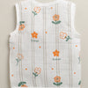 White Baby Girls Sleeveless Pure Cotton Muslin Jabla & Short Set