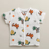 Boys Half Sleeves Pure Cotton Muslin Jabla White Pack of 2