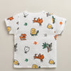 Boys Half Sleeves Pure Cotton Muslin Jabla White Pack of 2