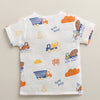 Boys Half Sleeves Pure Cotton Muslin Jabla White Pack of 2