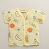 Boys Half Sleeves Pure Cotton Muslin Jabla Yellow & White Pack of 2