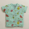 Girls Half Sleeves Pure Cotton Muslin Jabla White & Green Pack of 2