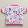 BUMZEE Lavender & Pink Baby Boys Half Sleeves Jabla & Short Set