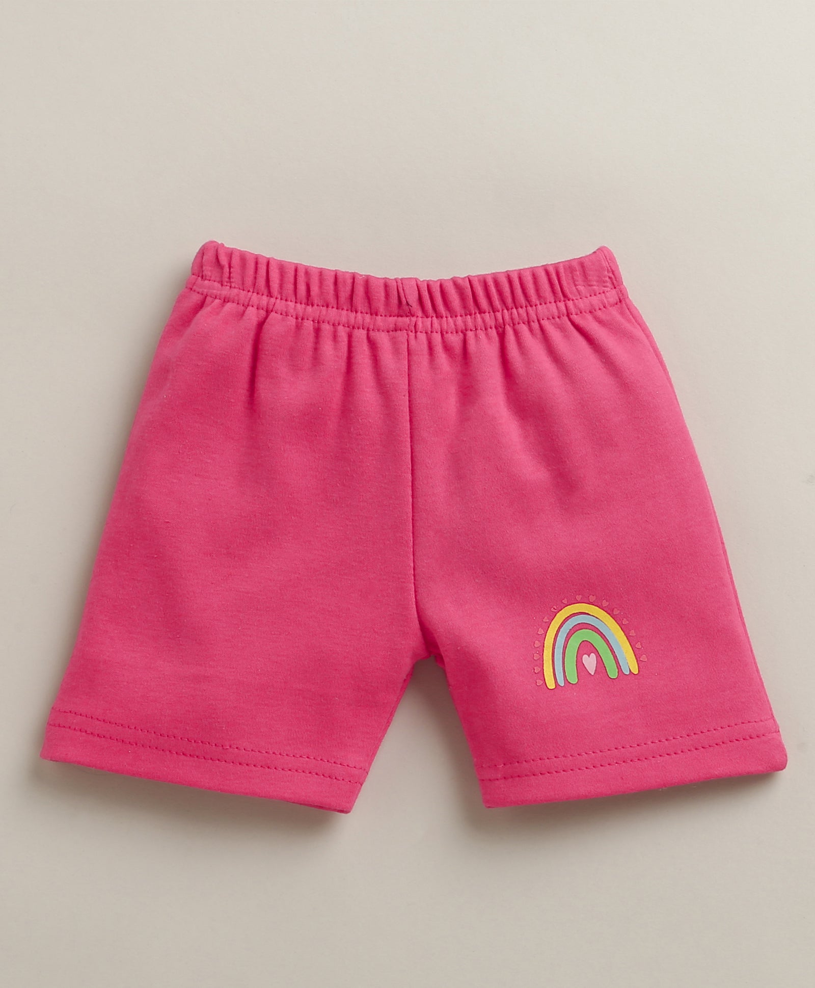 BUMZEE Lavender & Pink Baby Boys Half Sleeves Jabla & Short Set