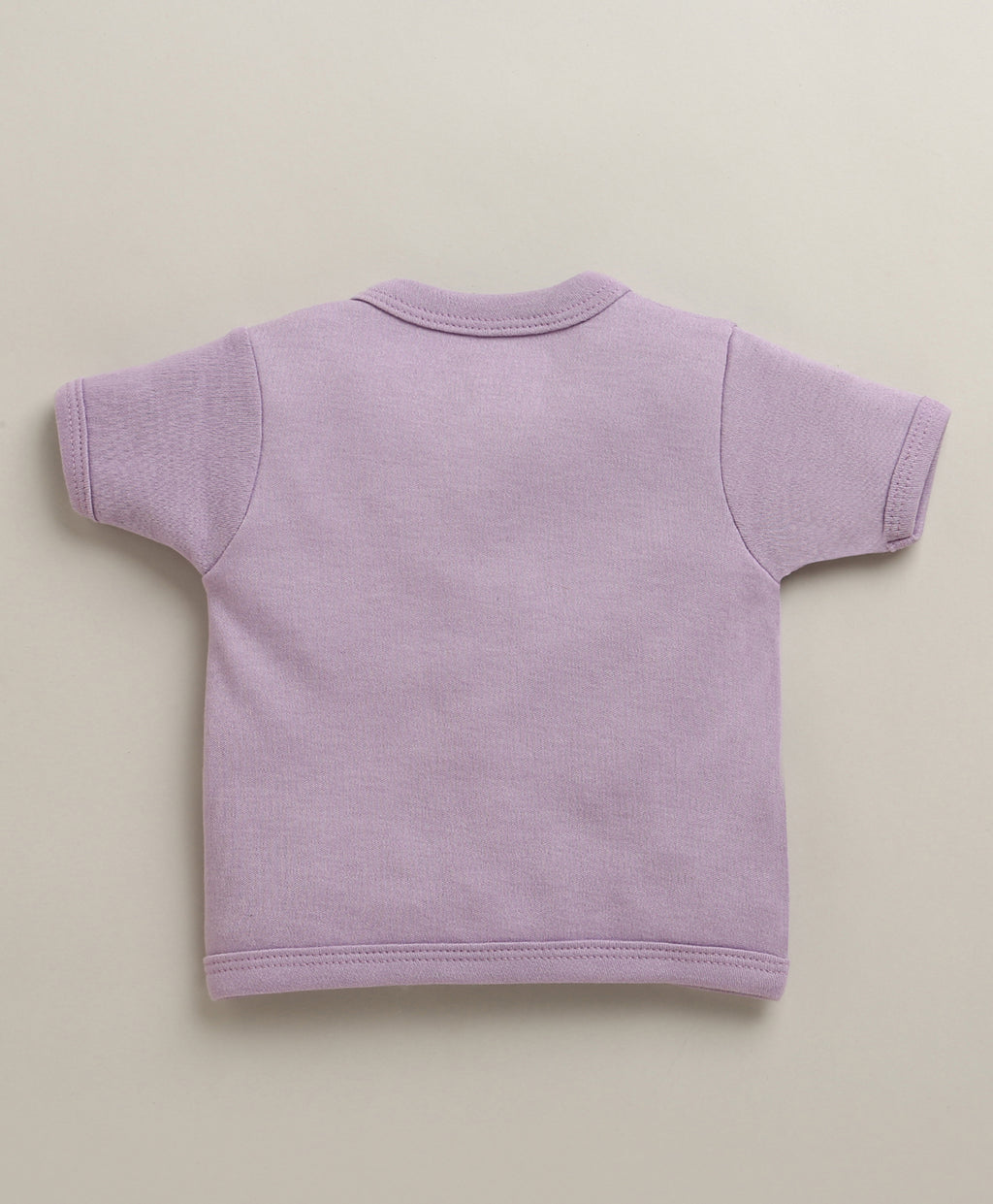 Bumzee Lavender & White Animal Print Jabla & Short Set, Half Sleeves, 100% Cotton