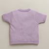 BUMZEE Lavender & White Baby Girls Half Sleeves Jabla & Short Set