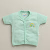 BUMZEE Mint Green & Peach Baby Girls Half Sleeves Jabla & Short Set
