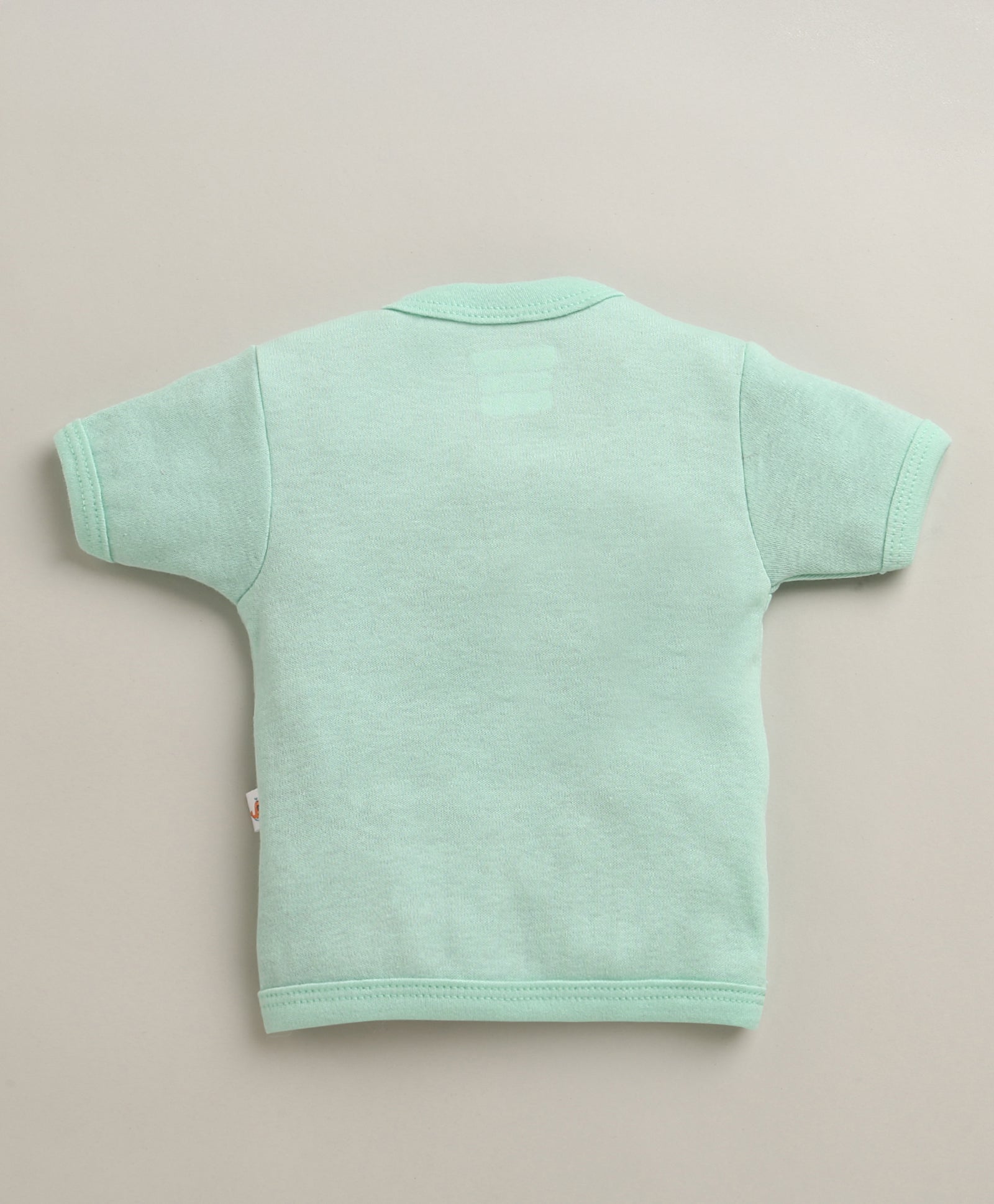 BUMZEE Mint Green & Peach Baby Girls Half Sleeves Jabla & Short Set