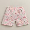 BUMZEE Mint Green & Peach Baby Girls Half Sleeves Jabla & Short Set