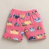 BUMZEE Yellow & Coral Baby Boys Half Sleeves Jabla & Short Set
