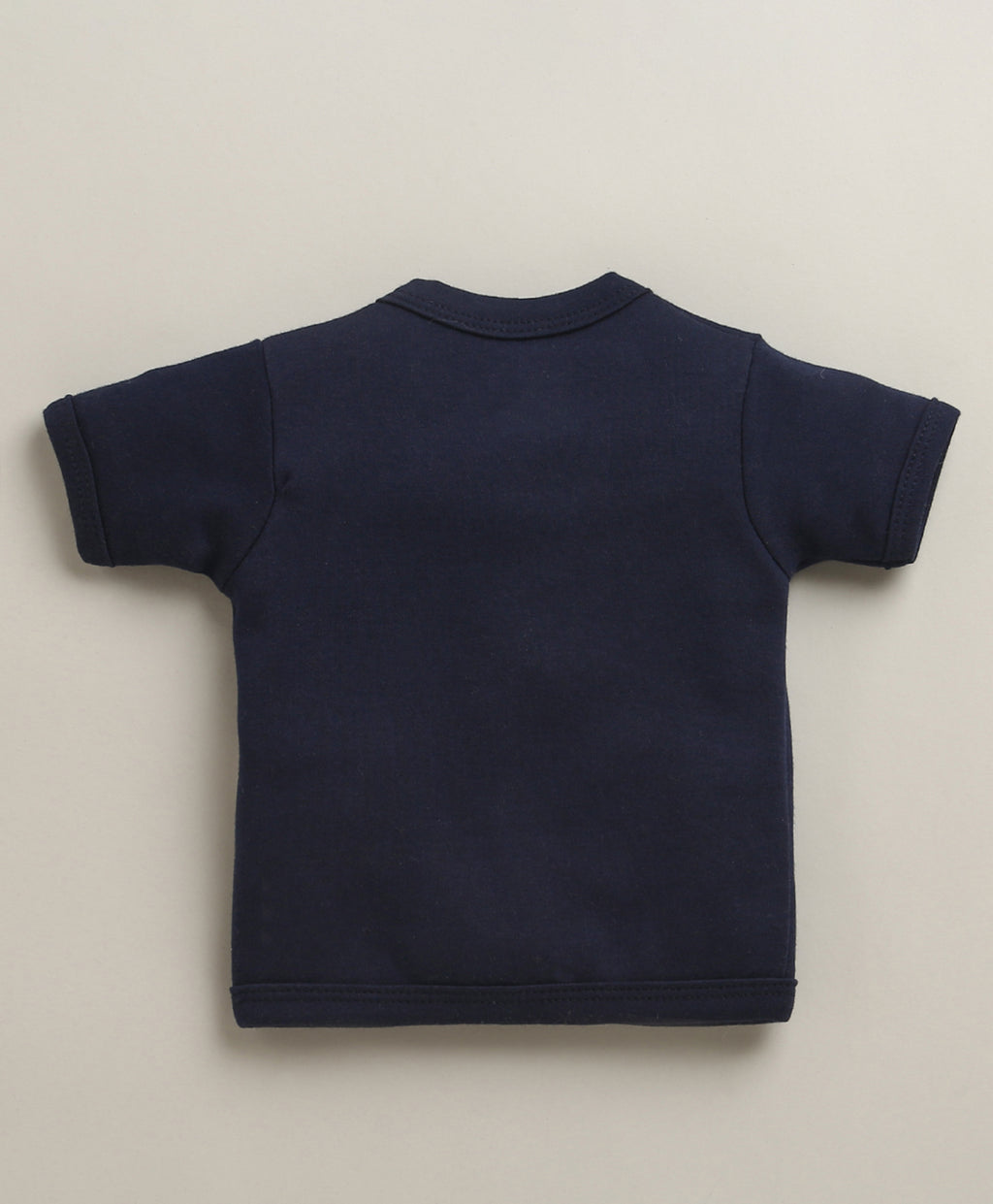 Bumzee Navy & White Graphic Print Jabla & Short Set, Half Sleeves, 100% Cotton